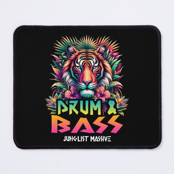 Item preview, DRUM AND BASS  - Tropical Bass Tiger (White)  designed and sold by Discothreadz.