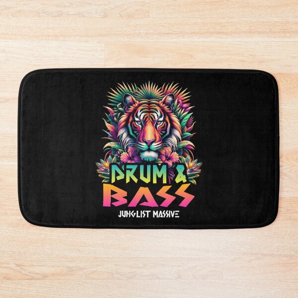 Item preview, DRUM AND BASS  - Tropical Bass Tiger (White)  designed and sold by Discothreadz.