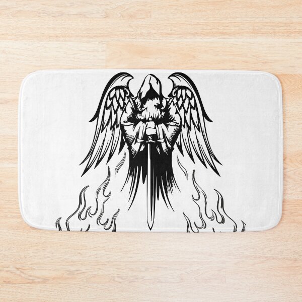 Item preview, Spiritual Guardian Angel With Sword And Flames Of Fire designed and sold by HealingMedzllc.