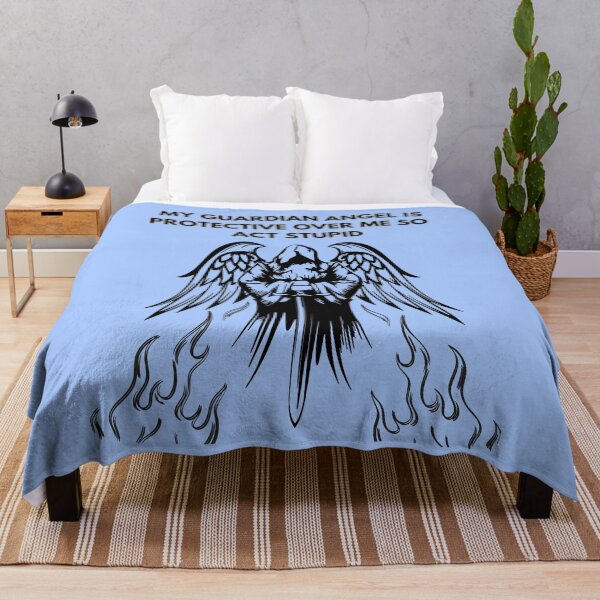 Item preview, Spiritual Guardian Angel With Sword And Flames Of Fire designed and sold by HealingMedzllc.