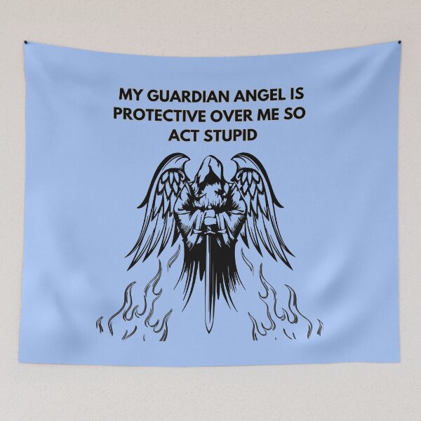 Item preview, Spiritual Guardian Angel With Sword And Flames Of Fire designed and sold by HealingMedzllc.