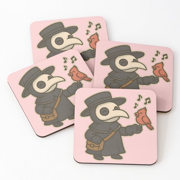Item preview, Plague Doctor & Songbird – Cute Spooky Friendship Design designed and sold by designsbyhw.