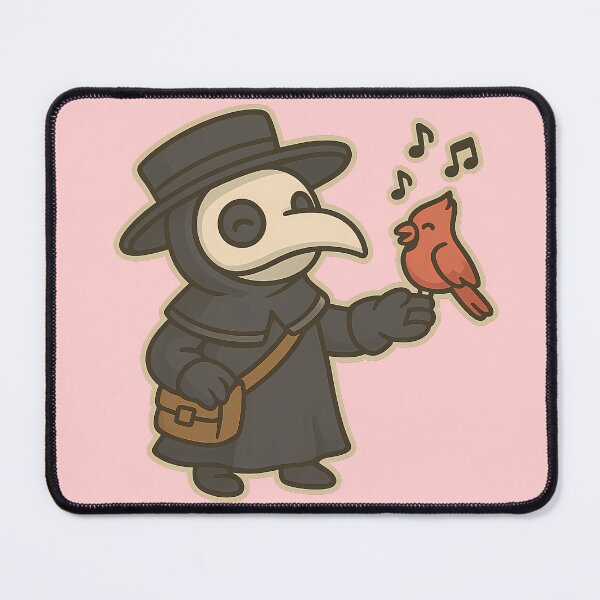 Item preview, Plague Doctor & Songbird – Cute Spooky Friendship Design designed and sold by designsbyhw.