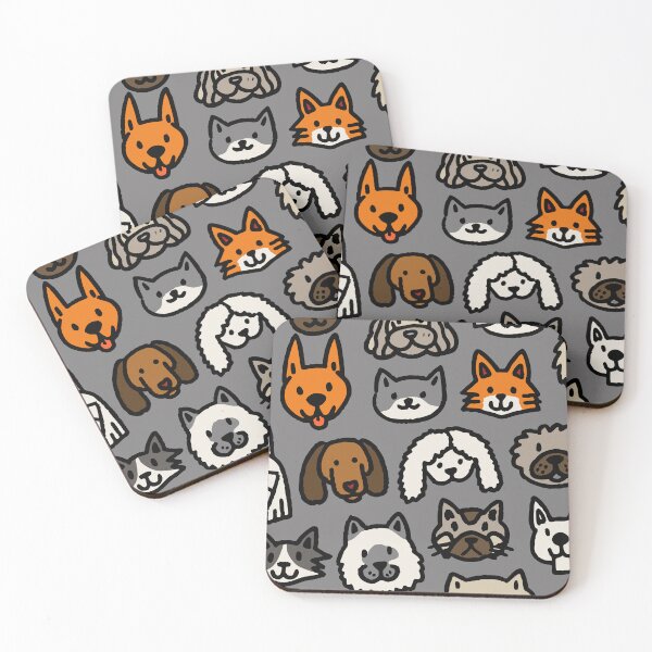 Item preview, Cute Dogs and Cats Pattern, Cartoon Doodle Pet Illustration designed and sold by Timegraf.