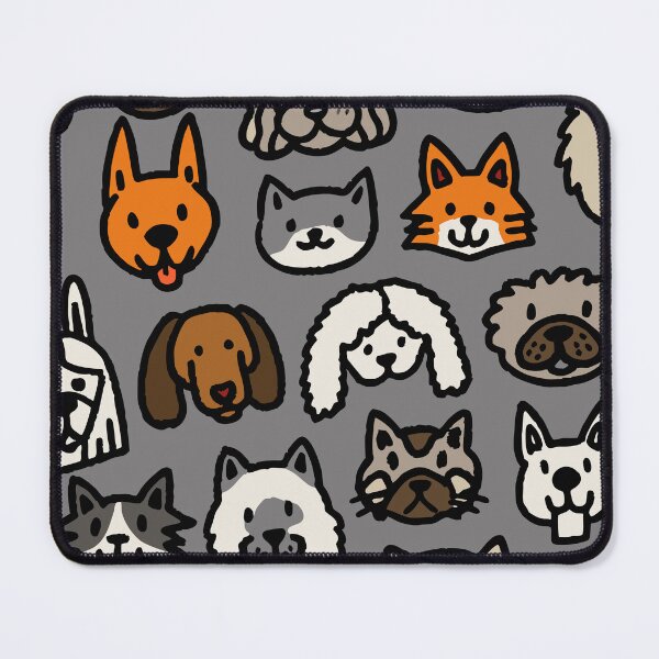 Item preview, Cute Dogs and Cats Pattern, Cartoon Doodle Pet Illustration designed and sold by Timegraf.