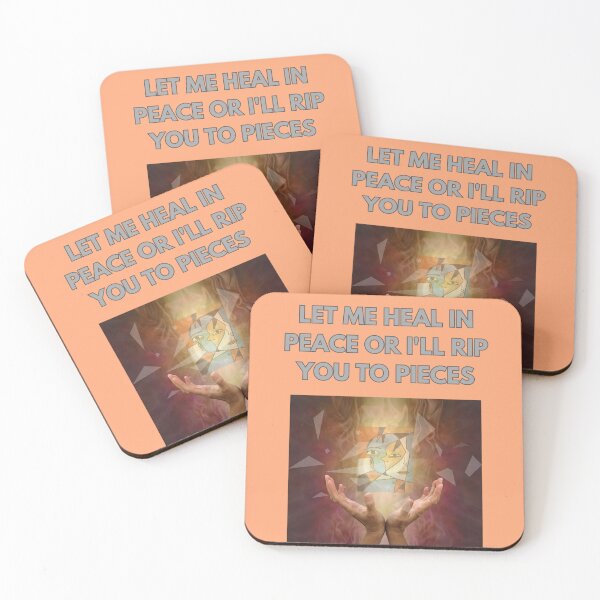 Item preview, Heal In Peace Quote With Hands Open, Flames, Shattered Pieces Of Glass With Multiple Faces designed and sold by HealingMedzllc.