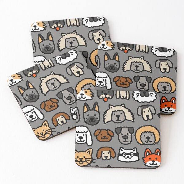 Item preview, Cute Dogs and Cats Pattern, Cartoon Doodle Pet Illustration designed and sold by Timegraf.