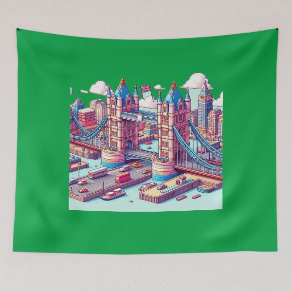 Item preview,  Cute 3D Tower Bridge London Sketch,   designed and sold by PaintMeWorld.