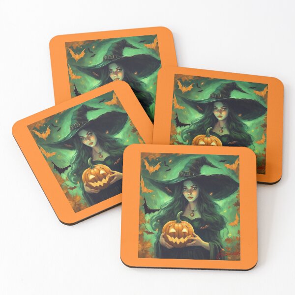 Item preview, "Mysterious Witch of Halloween: Enchanting Night of Spells" designed and sold by Artisticanvas.