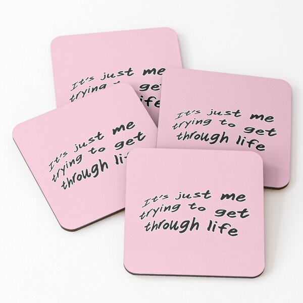 Item preview, It's just me trying to get through life, version a wavy pink designed and sold by mntimg.