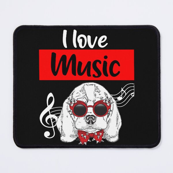 Item preview, I Love Music and Dog designed and sold by Bobewertonsilva.