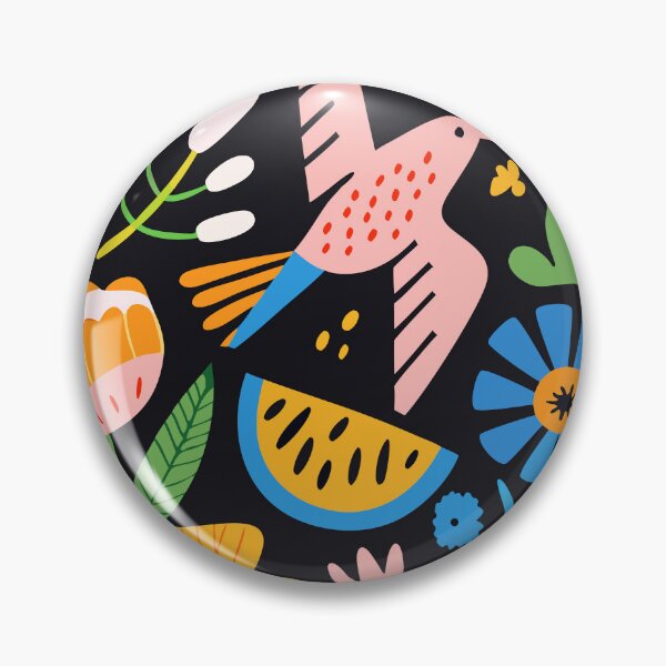 Artikelvorschau, Colorful Folk Art Birds and Flowers Pattern entworfen und verkauft von Timegraf.