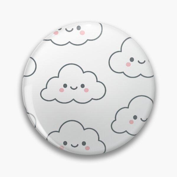 Item preview, Kawaii Smiling Cloud Pattern – Cute Pastel Aesthetic designed and sold by Kauristry.