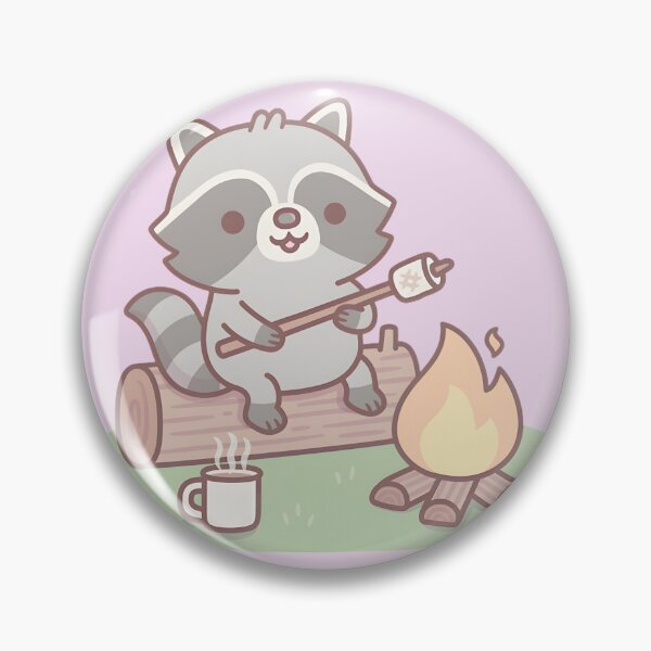 Item preview, Adorable Raccoon Marshmallow Campfire Art | PERFECT GIFT FOR YOU AND FRIENDS designed and sold by TichNyamupaguma.