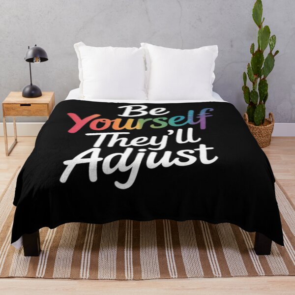 Item preview, Be Yourself They'll Adjust LGBTQ Rainbow Flag Gay Pride Ally designed and sold by Charidana.