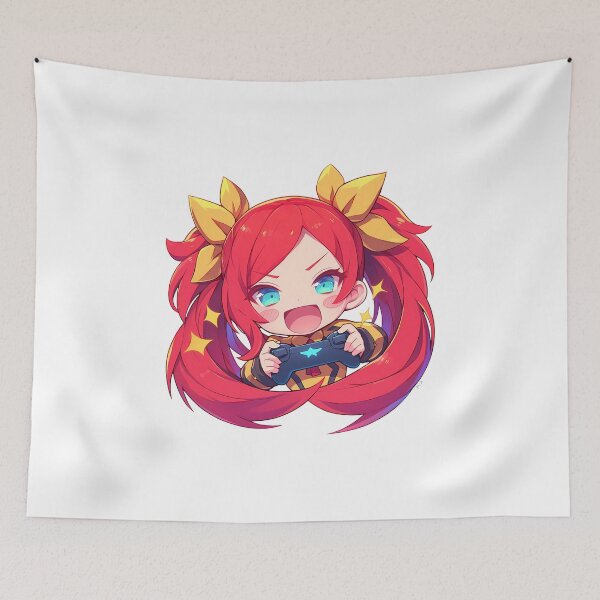Item preview, Tsubaki Yayoi Blazblue Cute Chibi Gamer Game designed and sold by earlobejerk.