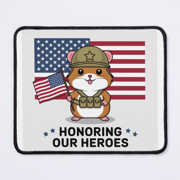 Item preview, Honoring Our Heroes – Patriotic Hamster Veterans Day Design designed and sold by Muzgle.
