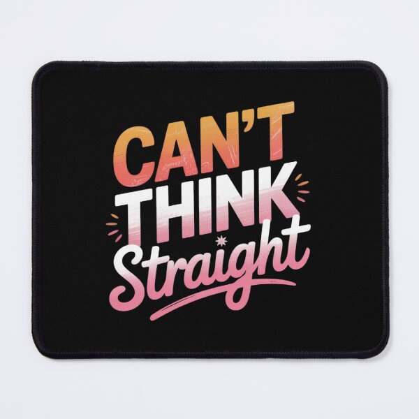 Item preview, Can't Think Straight Lesbian Orange Pink LGBTQ Pride Flag designed and sold by Charidana.