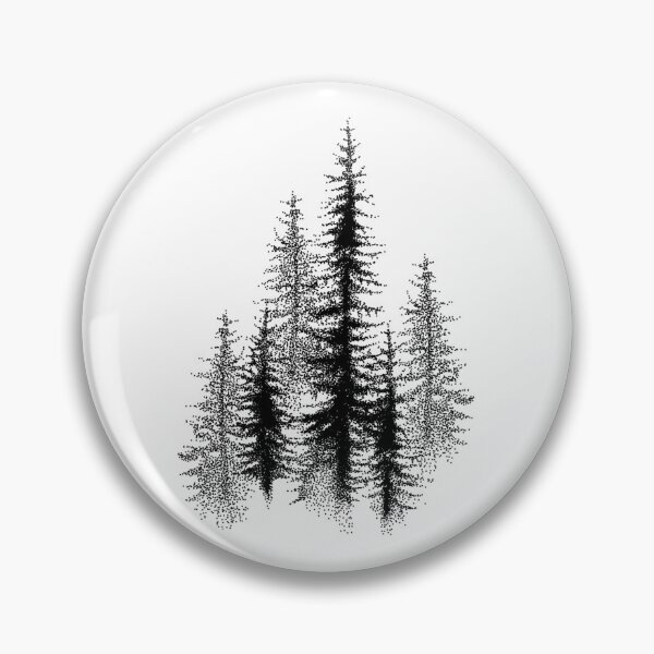 Item preview, Dotwork Black Scandinavian Forest. designed and sold by sultanaalandis.