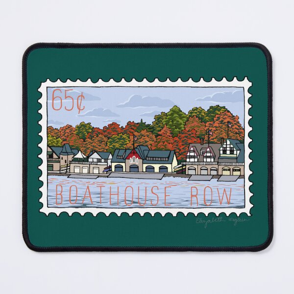 Item preview, Philly Boathouse Row Stamp Illustration designed and sold by Elizabeth Weglein.