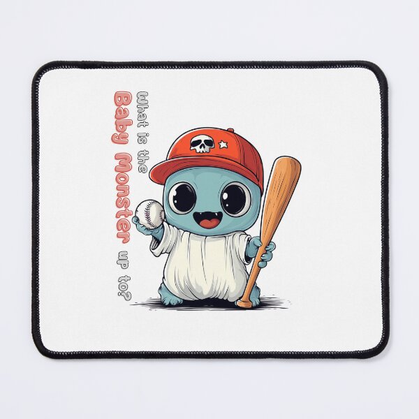 Item preview, What is the Baby Monster Up To- BaseBall designed and sold by jindezign.