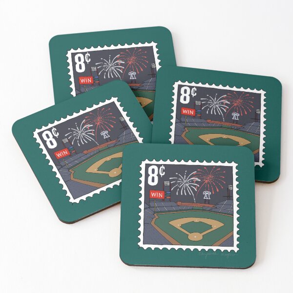 Artikelvorschau, Philly Baseball Briefmarke Illustration entworfen und verkauft von Elizabeth Weglein.