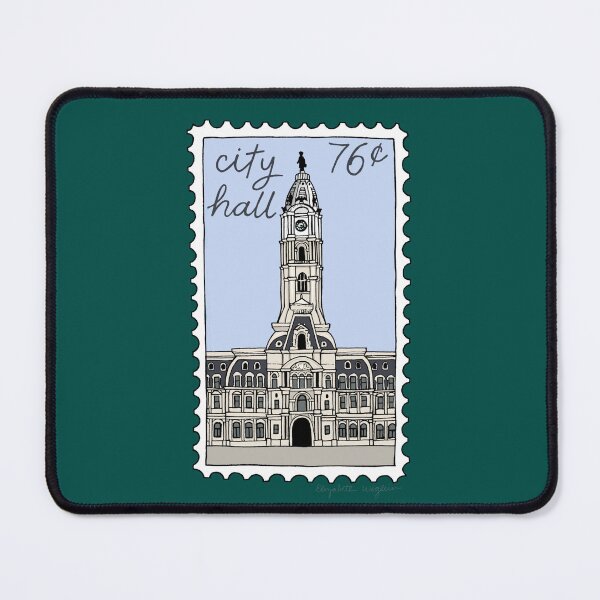 Item preview, Philly City Hall Stamp Illustration designed and sold by Elizabeth Weglein.
