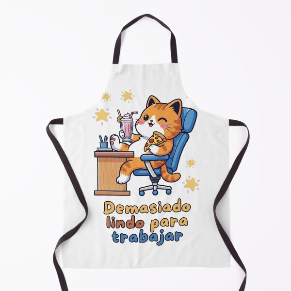 Item preview, Too Cute to Work Kawaii Cat in the Office designed and sold by DibuHumor.