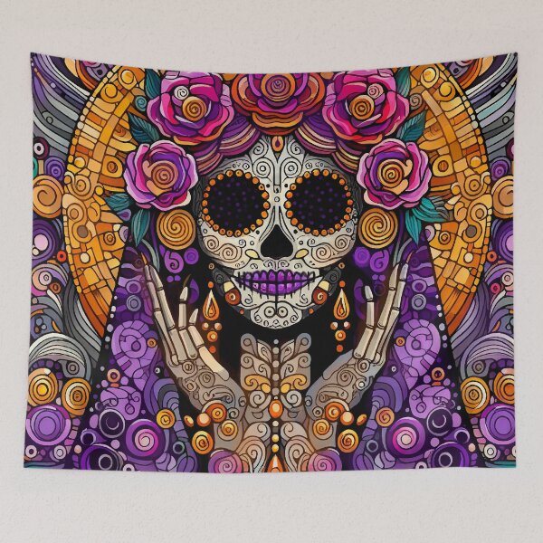Item preview, Catrina Illustration - Vibrant Day of the Dead Art designed and sold by  Ojo de Lilith.
