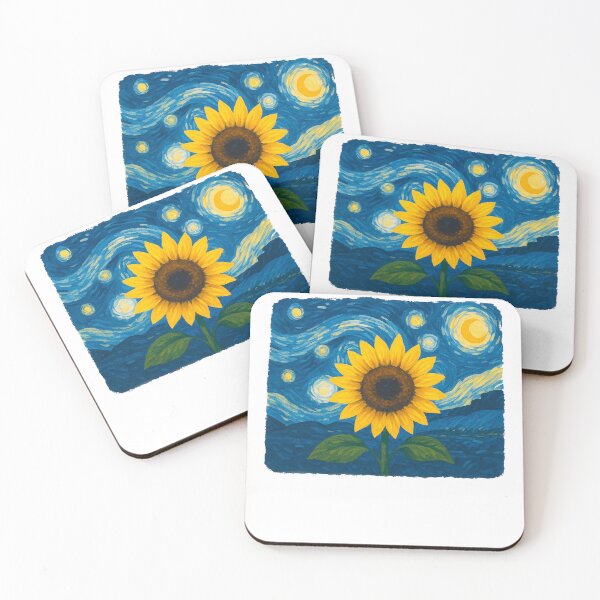 Item preview, Sunflower Under the Starry Night Sky designed and sold by TAWANp.