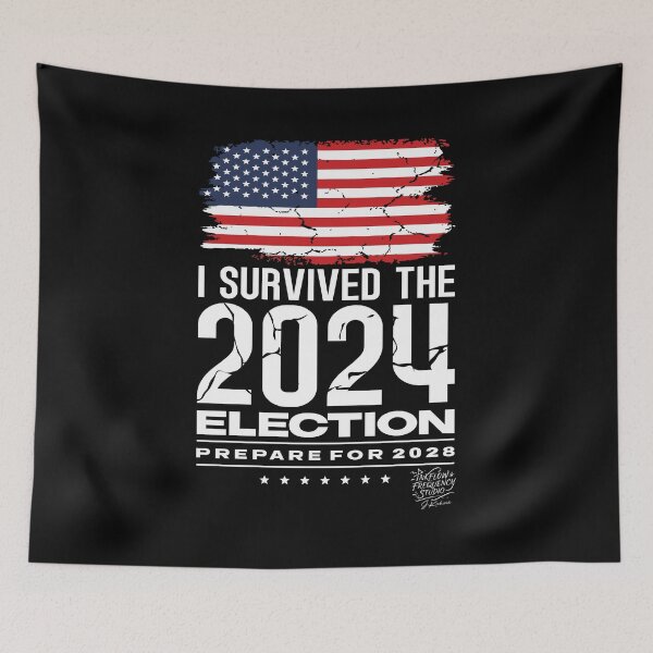 Item preview, I Survived the 2024 Election Shirt – Prepare for 2028 | Political Dark Humor Tee designed and sold by InkflowStudios.