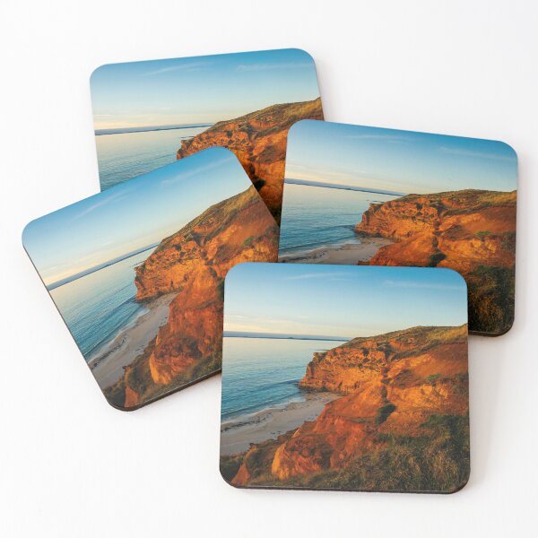 Item preview, Golden Hour on the Red Cliffs - Chatham Islands Sunset designed and sold by Real Mindset Studio.