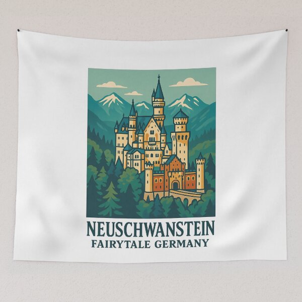 Item preview, Neuschwanstein Castle Germany Fairytale Landmark Bavarian Alps designed and sold by k3rstman1.