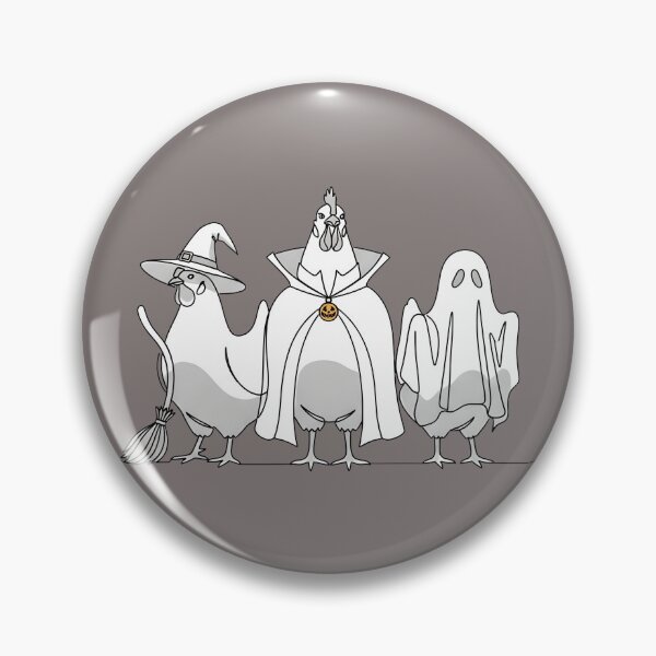 Item preview, Boo Crew Chicken Edition – Witch, Vampire & Ghost Line Art designed and sold by MvuuStudio.