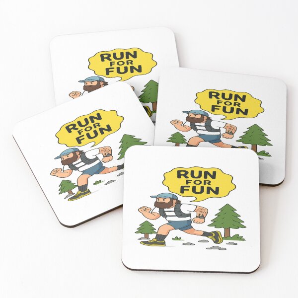 Item preview, Run For Fun Cartoon Runner | Funny Fitness Hiking Sticker Design designed and sold by GenDesignLab.
