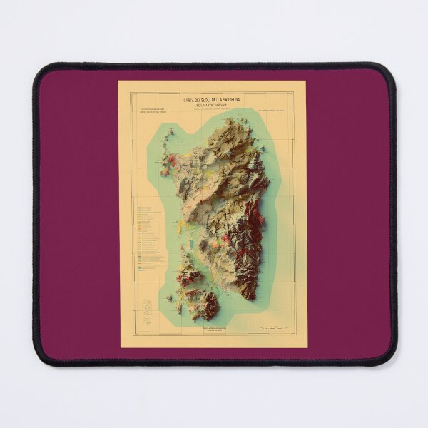 Item preview, 1966-Sardinia-Relief-Map-3D-Digitally-Rendered designed and sold by FrauAnnika.