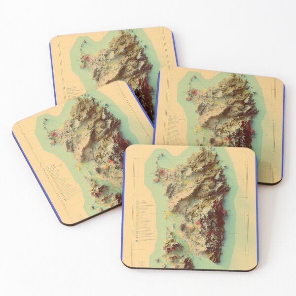 Item preview, 1966-Sardinia-Relief-Map-3D-Digitally-Rendered designed and sold by FrauAnnika.