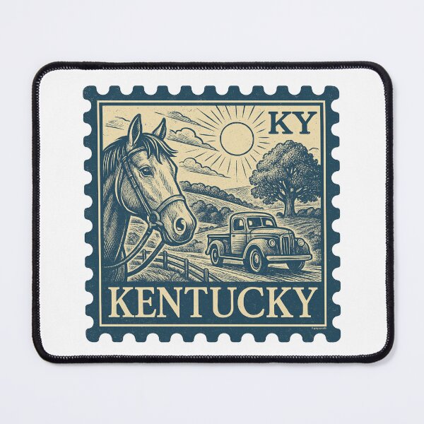 Item preview, Kentucky Vintage Stamp Truck & Horse, Bluegrass Country Design designed and sold by Automotive Art by Greg.