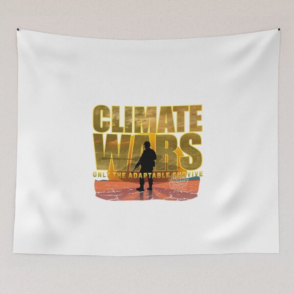 Item preview, Climate Wars T-Shirt – Only the Adaptable Survive | Apocalyptic Sci-Fi Design designed and sold by InkflowStudios.