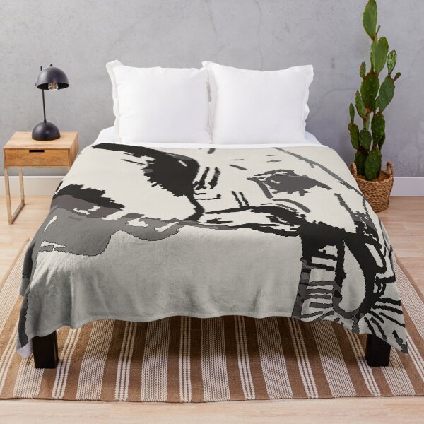 Item preview, Stencil Elephant Side View in Gray Pouring Art designed and sold by GAP90.