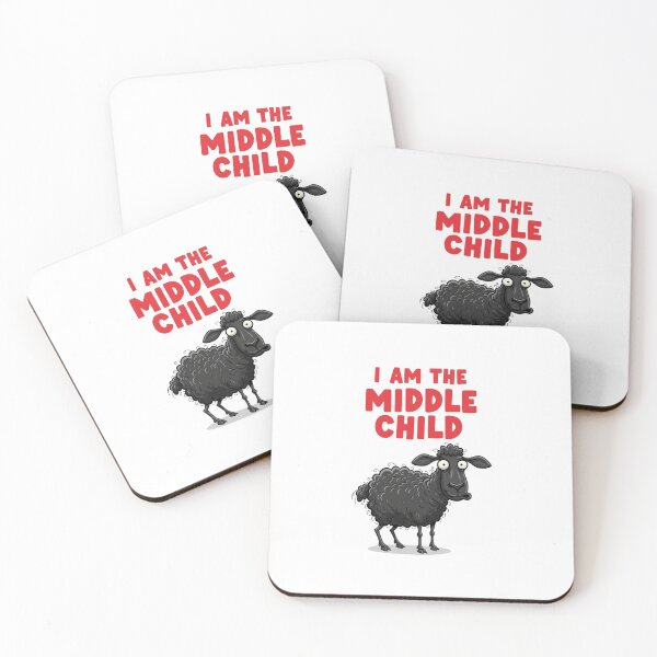 Item preview, Middle Child, Black Sheep, middle child problems, funnyfits70, Humor, Funny, retro, vintages, funny quotes, animal humor, designed and sold by FunnyFits70.