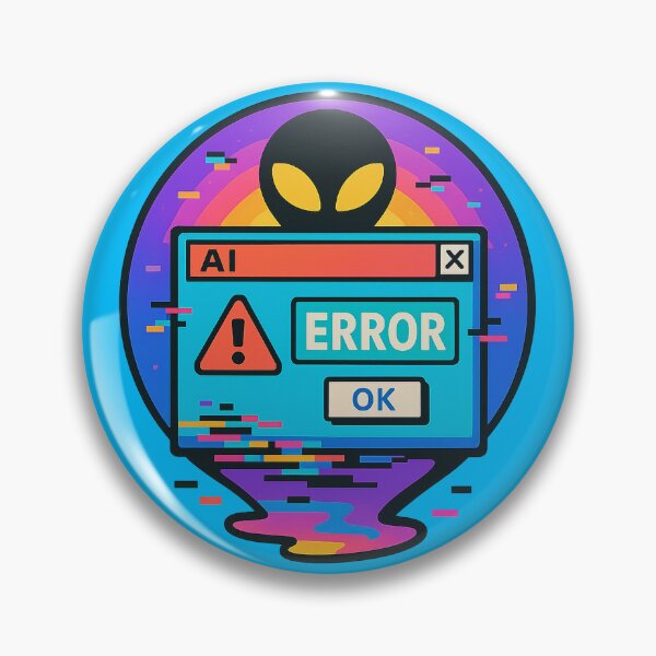 Item preview, Retro Glitch Alien Error Message – Colorful Vaporwave Sci-Fi Art designed and sold by AlexKramer.