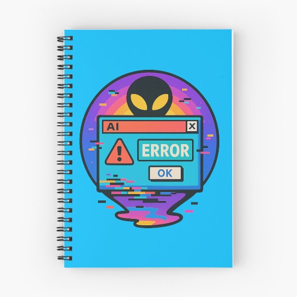 Item preview, Retro Glitch Alien Error Message – Colorful Vaporwave Sci-Fi Art designed and sold by AlexKramer.
