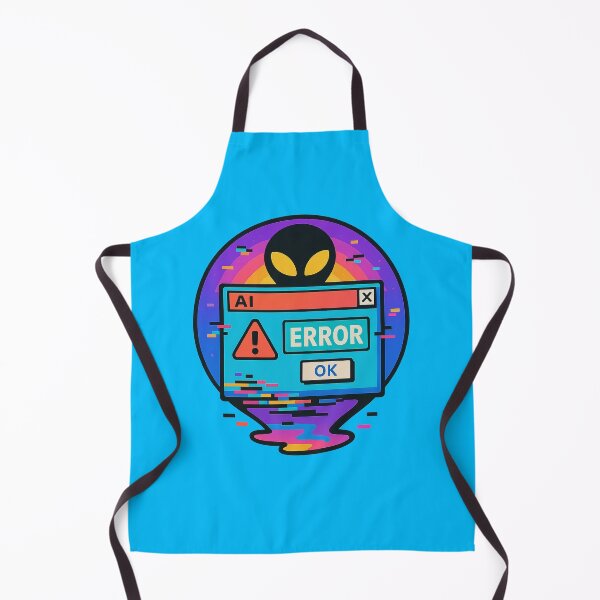 Item preview, Retro Glitch Alien Error Message – Colorful Vaporwave Sci-Fi Art designed and sold by AlexKramer.