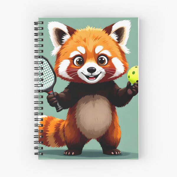 Item preview, Diseño artístico listo para la acción de panda rojo de pickleball designed and sold by SmashingDeals.