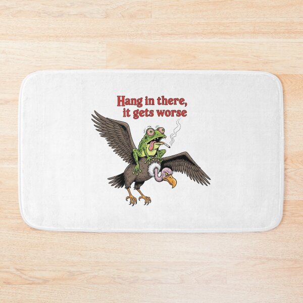Item preview, Hang in there, it gets worse, hang in there it gets worse, funnyfits70, Humor, Funny, retro, vintages, funny quotes, animal humor, designed and sold by FunnyFits70.