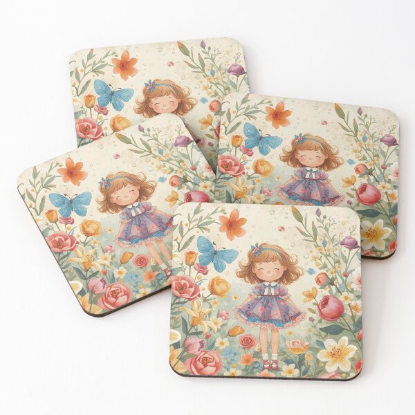 Item preview, Whimsical Garden Girl – Cute Floral Fantasy Artwork designed and sold by MICHELLE62608.