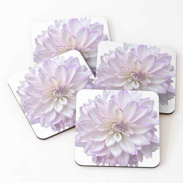 Item preview, Pastel Dahlia Flower Sticker – Soft Pink & White Bloom designed and sold by lifeofkya.