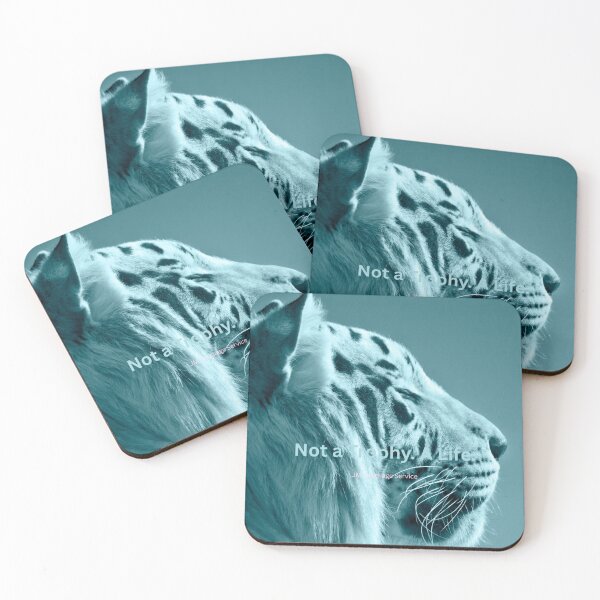 Item preview, Not a Trophy – White Tiger Awareness Art designed and sold by JM Language Service.