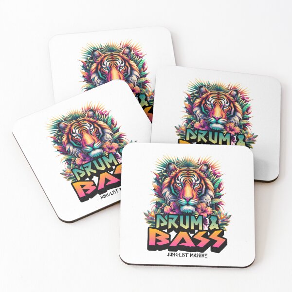 Item preview, DRUM AND BASS  - Tropical Bass Tiger (black)  designed and sold by Discothreadz.